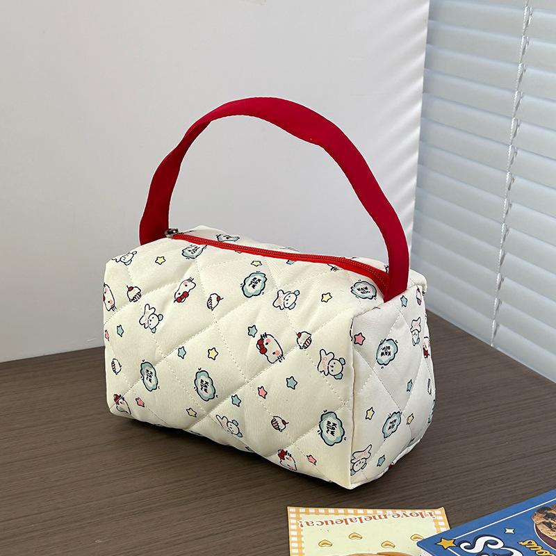 Портативная косметичка, органайзер для косметики с ручкой, милая сумочка, модная косметичка, дорожная сумка для хранения макияжа, на молнии