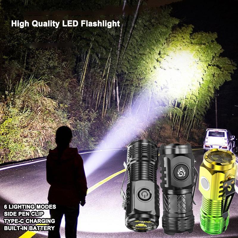 High Quality LED Flashlight 18350 Super Bright Torch Rechargeable USB Light Waterproof for Outdoors Hiking Camping Lantern