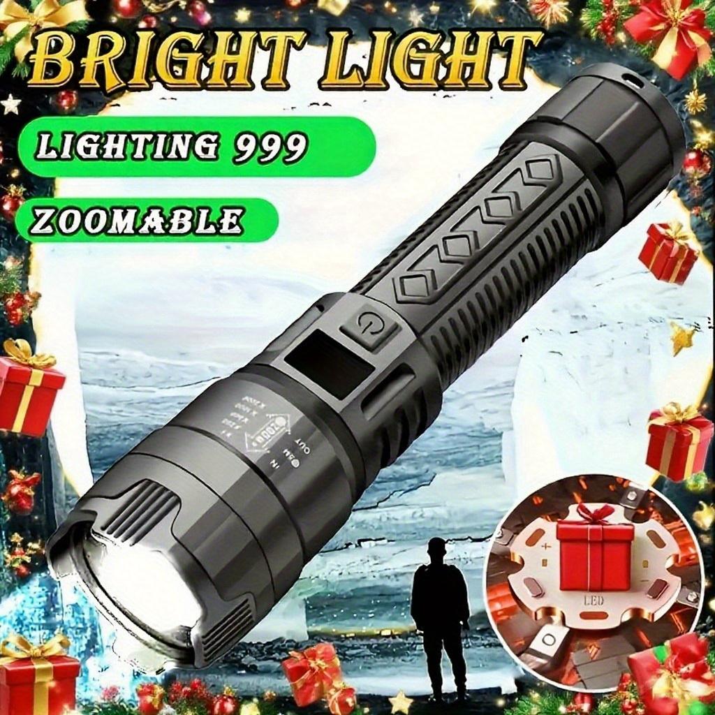 Сверхъяркий перезаряжаемый светодиодный фонарик с регулируемым фокусным расстоянием и легким дизайном, подходит для активного отдыха, кемпинга, рыбалки, пеших прогулок, исследований