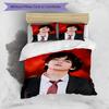 3pcs Jin singer pattern bedding set duvet cover set includes duvet cover &pillowcases, perfect all season bedroom decoration & gift