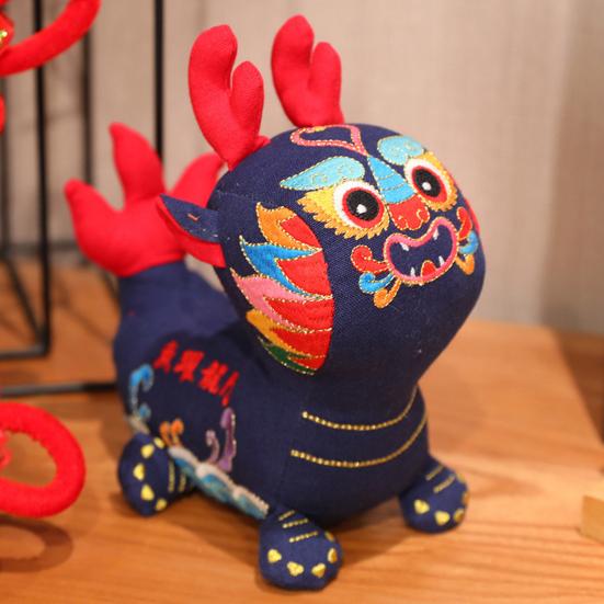 2024 год талисман дракон плюшевая кукла кулон китайский народный стиль вышивка милый знак зодиака