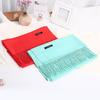 Solid Color Scarf For Women In Winter Thickened And Warm Versatile For Students Single Color Tassel Imitation Cashmere Scarf Shawl