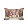 Christmas Waist PillowcaseAtmosphere Decoration Living Room Sofa Pillow Polyester Printed Cushion Cover
