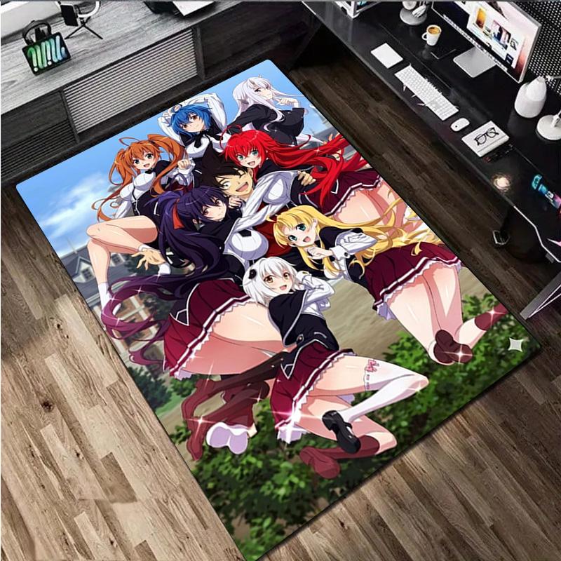 High School Dxd Carpet Office Decorative Carpet For Living Room Bedroom Door Mat Floor Rug Computer Chair Area Rug