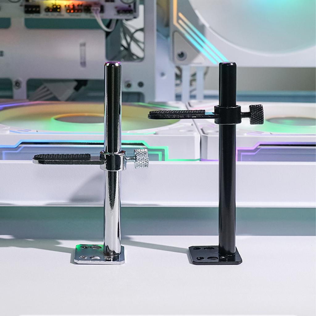 Регулируемый алюминиевый кронштейн для крепления графического процессора, держатель графической карты с вентилятором, предотвращает провисание графического процессора для больших видеокарт