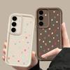 Color Love Hearts Print Matte Shockproof Case For Samsung S25 S24 FE S23 Ultra S22 A16 A56 A15 A55 A36 A35 A54 Lens Protection TPU Soft Phone Cover