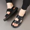 Fashion2024 Genuine Leather Sandals Men Soft Comfortable Summer Sandals Open Shoes Non Slip Outdoor Beach Sandal Fashion Men's Sandal