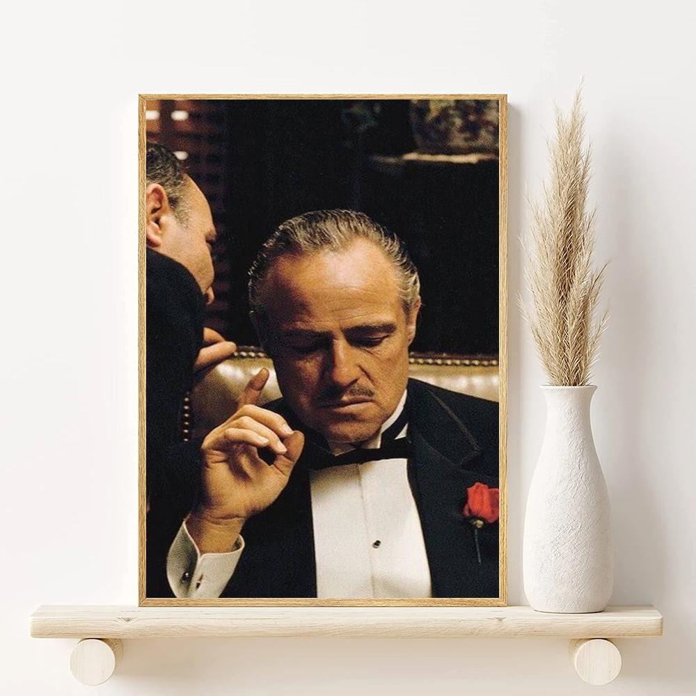 Классические киногангстеры Крестный отец Постер HD арт холст живопись дом гостиная спальня бар эстетическое украшение