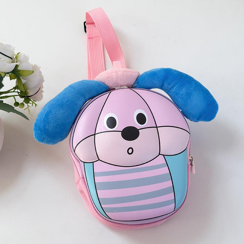 Мультяжная однолямочная детская сумка через плечо с милым принтом собаки и плюшевым ушком