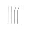 Набор щеток для чистки соломинок из нержавеющей стали Esteban Hoff 22,5 см Прямая 2 шт. + Изогнутая 2 шт. + Щетка для чистки 1 шт.