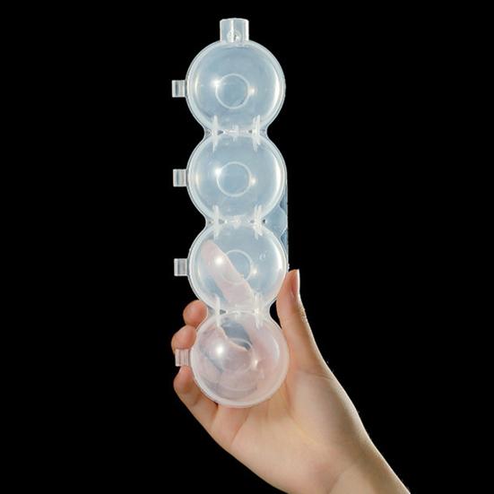 Форма для ледяного шара, 4 полости, кухонные принадлежности, пластиковая круглая форма для изготовления кубиков льда, практичная DIY, устойчивость к низким температурам