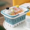 Storage Basket Portable Folding Plastic Bath Caddy with Handle Large Capacity Strong Load-bearing Travel Bathroom Organizer