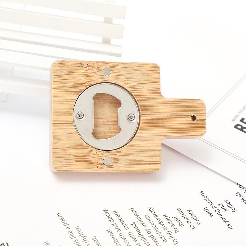 1 шт. деревянная открывалка для бутылок магнитная ручная мультяшная модель отверстие для подвешивания на холодильник магнит открывалка для пива кухонные гаджеты