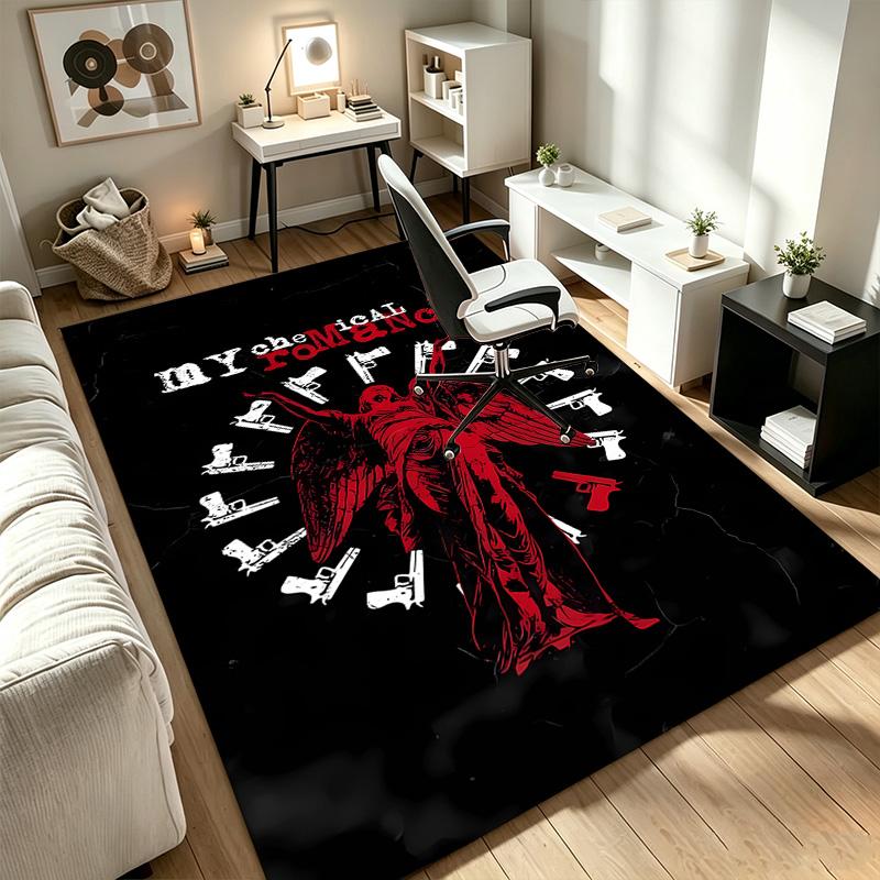 My Chemical Romance A rug suitable for office chair areas living rooms and computer desks perfect for home offices and an ideal holiday gift