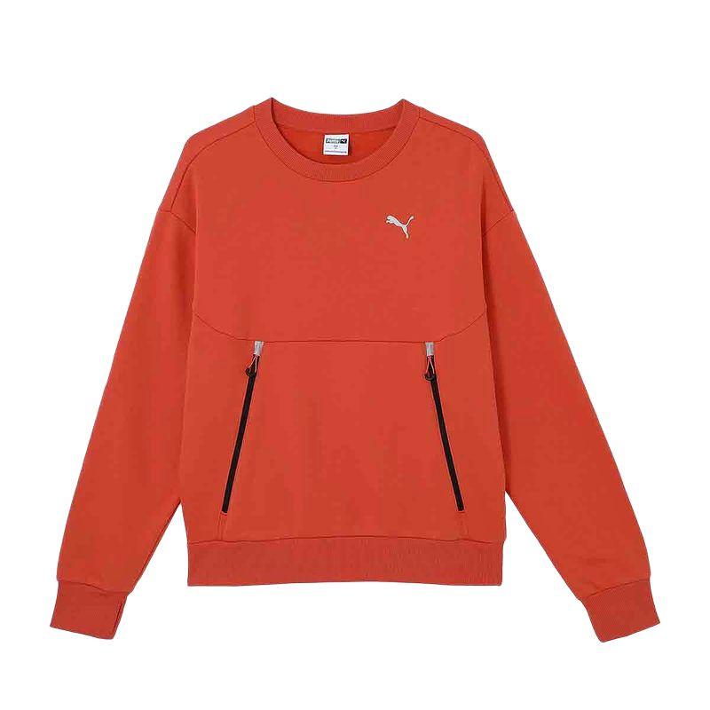 Puma Свободный повседневный свитшот с круглым вырезом, мужские топы, оранжевый 629736-75