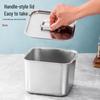 Zhaoran 304 Stainless Steel Square Jam Pot with Lid