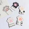 School Supply Catoon Clip Stationery Paper Clip Magnetic Bookmarks Book Labels Cat Paw Books Marker