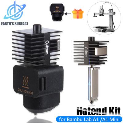 Комплект хотэнда для Bambu Lab A1/A1 Mini Высокоскоростная сборка хотэнда 0.2/0.4/0.6/0.8мм Сопло из закаленной стали Детали 3D-принтера