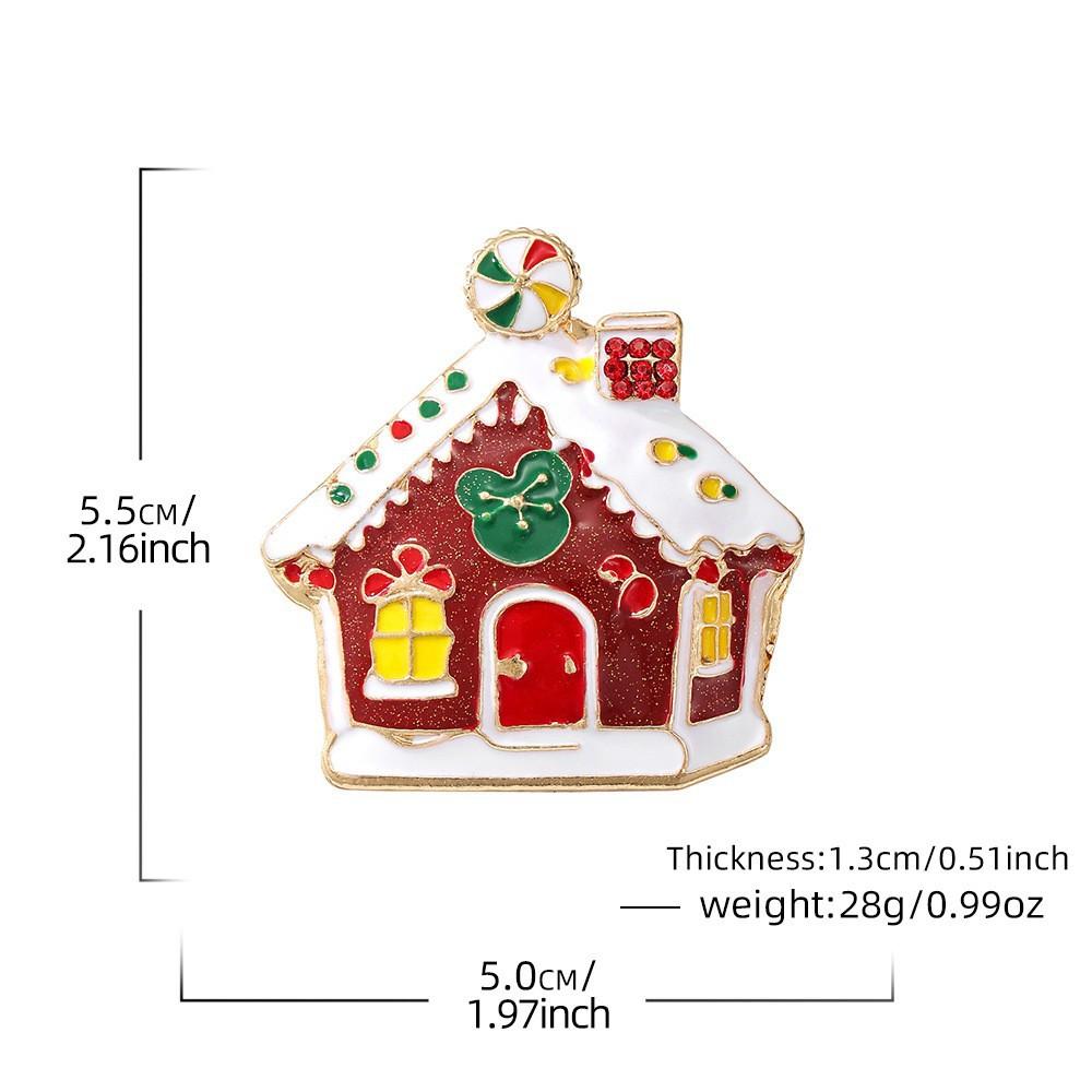 Christmas Series Brooch Snowman Christmas Tree Cat Garland Brooch Holiday Clothing Coat Accessories Women