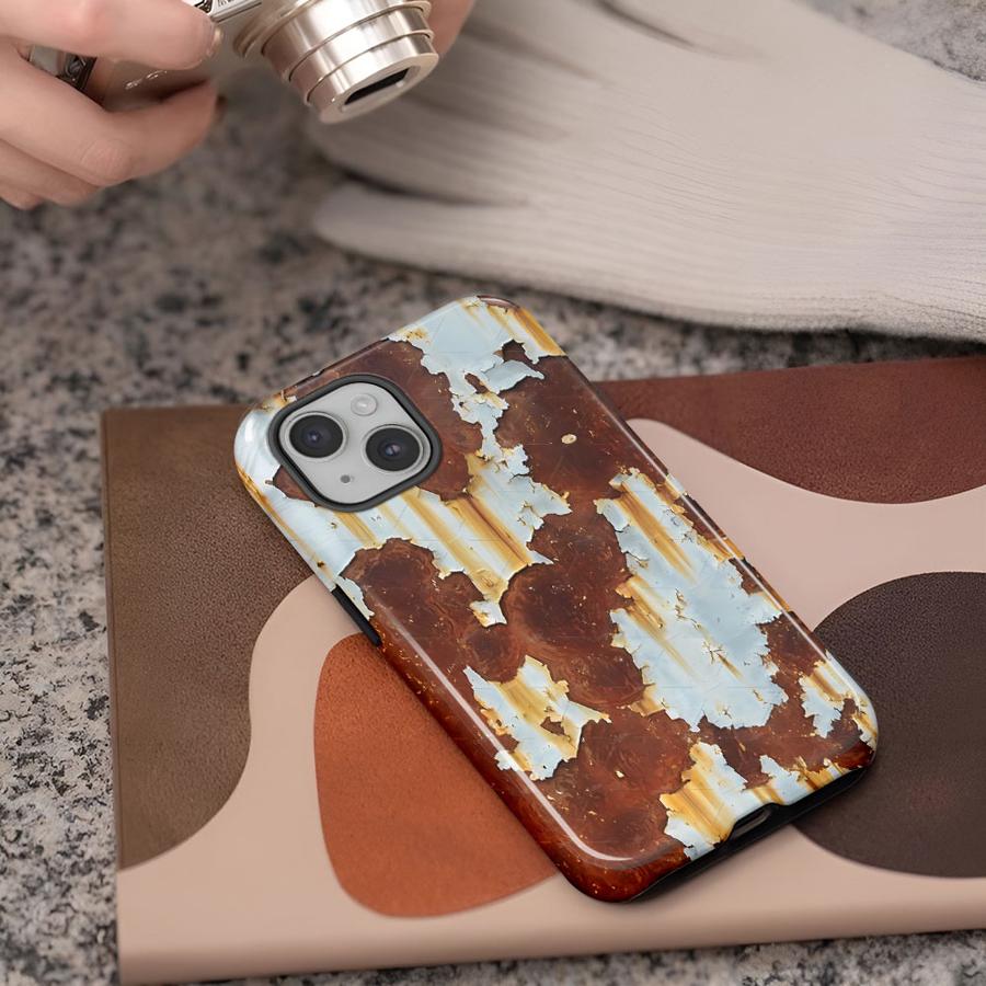 Ретро-чехол для телефона с дизайном ржавчины для Apple iPhone 17 Pro Max Air 11 16 14 15 Plus XS XR 13 16e 12 Мягкий чехол Capa