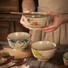 Китайская рисовая миска домашняя миска ретро высокая ценность миска для лапши десертная миска рисовая миска суповая миска керамическая посуда