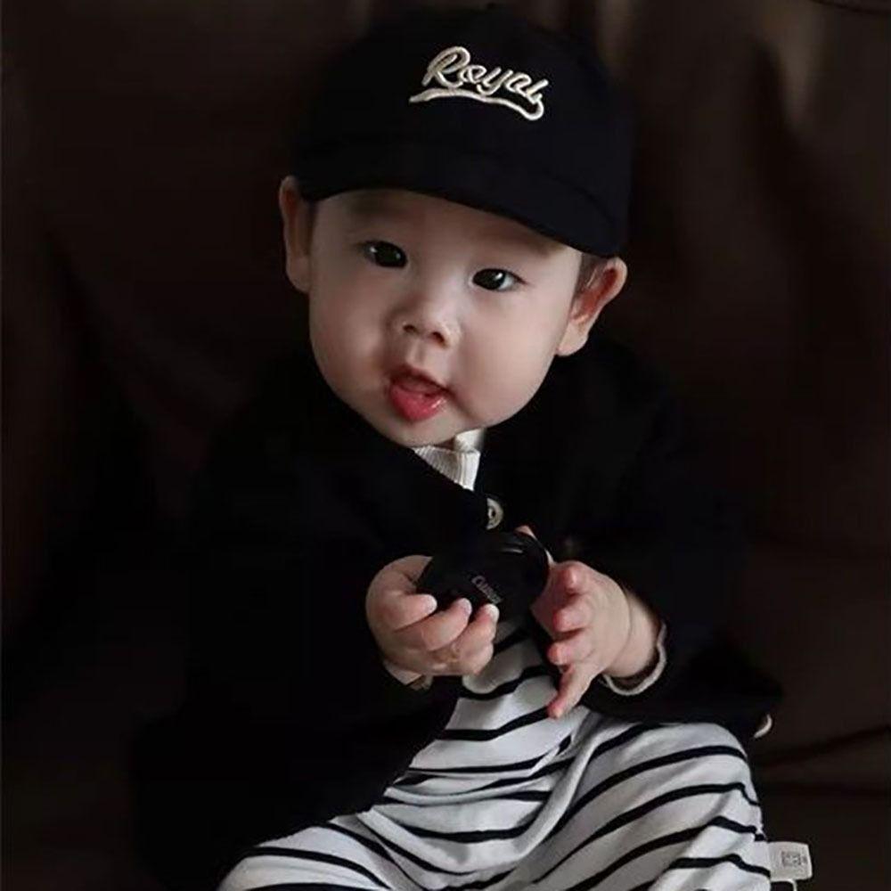 Letter Embroidery Children's Hat Solid Color Sun Protection Cap Boys Girls Caps Peaked Hats
