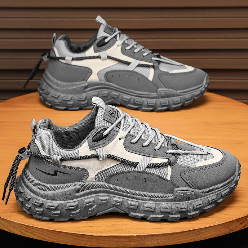 Dad Shoes Men's Spring New Spring and Autumn Breathable Casual Heightened Running Student Tire Soles Sports Trendy Shoes