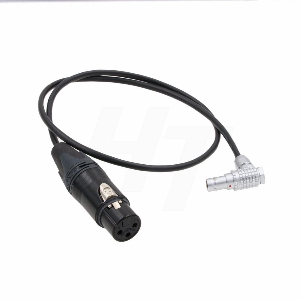HangTon Audio Cable for ARRI Alexa 35 and Mini LF Camera Microphone Recorders, XLR 3-Pin To Right-Angle 6-Pin, 60cm