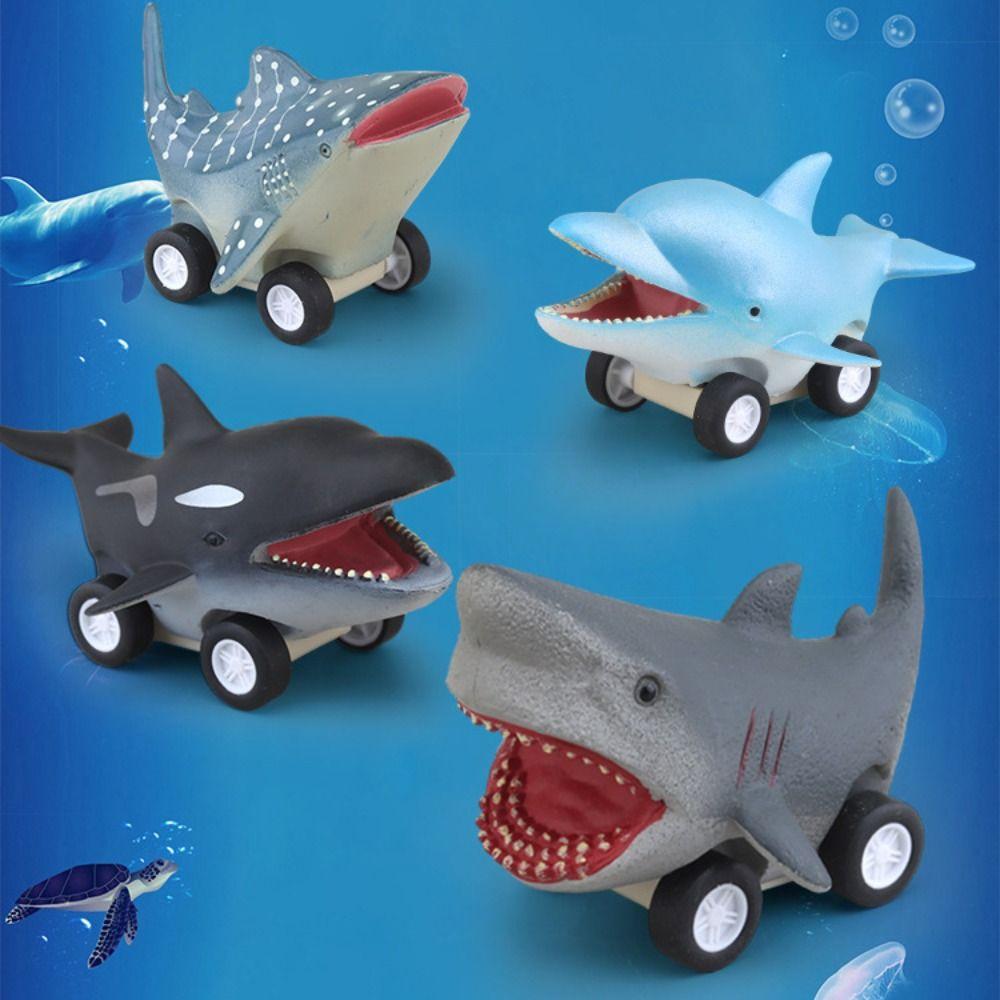 Whale Shark Dolphin Inertia Car Toy Cute Killer Whale Pull Back Toy Car Press and Go Car Toy Girls