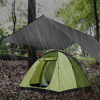 3Mx3M Кемпинговый водонепроницаемый тент-тарп палатка темно-серый ультралегкий солнцезащитный навес для улицы туристический пляжный солнцезащитный козырек УФ-покрытие