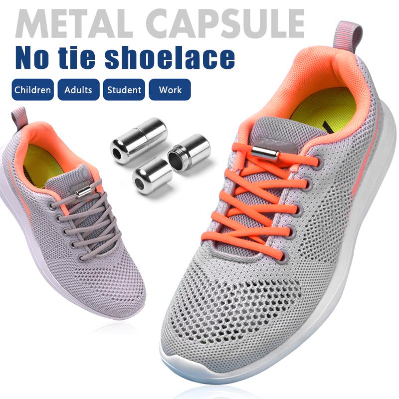 1Pair Elastic Locking Shoelaces Kids Adult Sneakers Quick Shoelace Lazy Shoe Laces Semicircle Shoe
