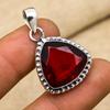 Красный гранатовый драгоценный камень 925 пробы стерлингового серебра ручной работы антикварные ювелирные изделия подарок для матери кулон