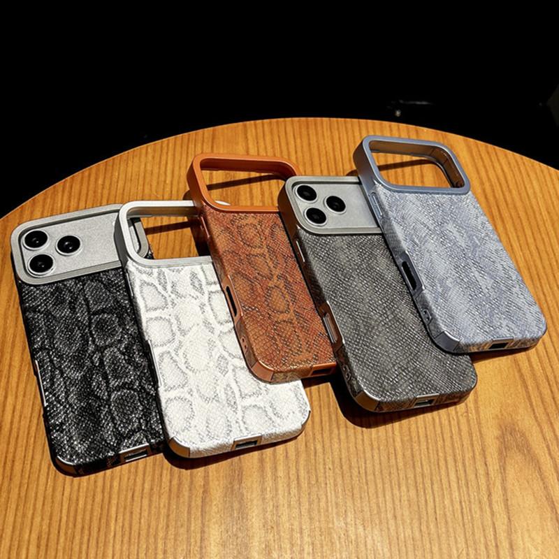 Премиальное ощущение применяется к чехлу для мобильного телефона iphone17promax, узор под змеиную кожу Apple 16 магнитное всасывание 15 противоударный 14 защитный чехол