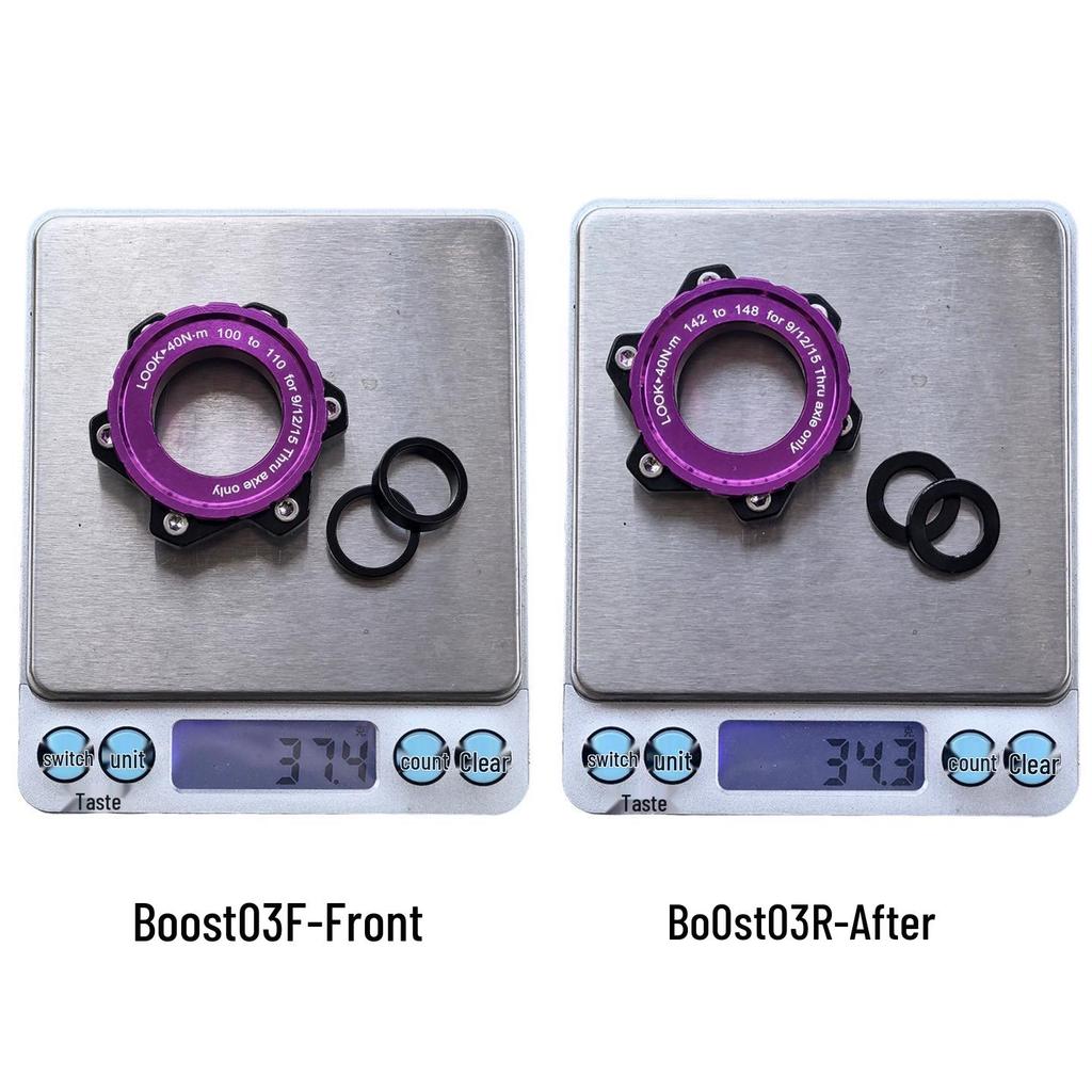 Комплект для переоборудования втулки BOOST под дисковый тормоз Center Lock: Передняя 100 мм 15x110 мм Задняя 142 мм 12x148 мм с Шайбами/Проставками.