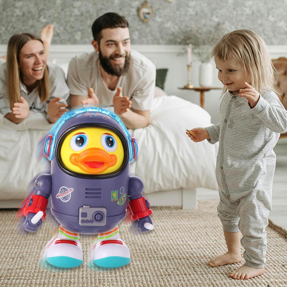 Interactive Dancing Astronaut Duck Toy Plastic Duck Musical Interactive Toy Birthday Gift