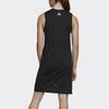 Adidas Узор логотипа спортивное повседневное дышащее платье без рукавов женские платья черного цвета DT7160