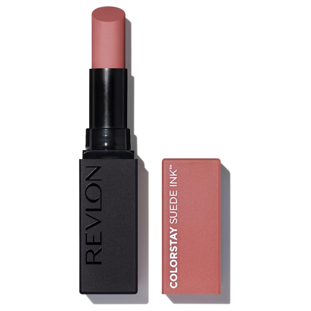 Помада-тинт Revlon ColorStay Suede Ink 001 Gut Instinct Бежево-розовый (Теплый тонХолодный тон) Стойкая, с минимальным переносом цвета, мягко-матовая помада для губ 2,55 г