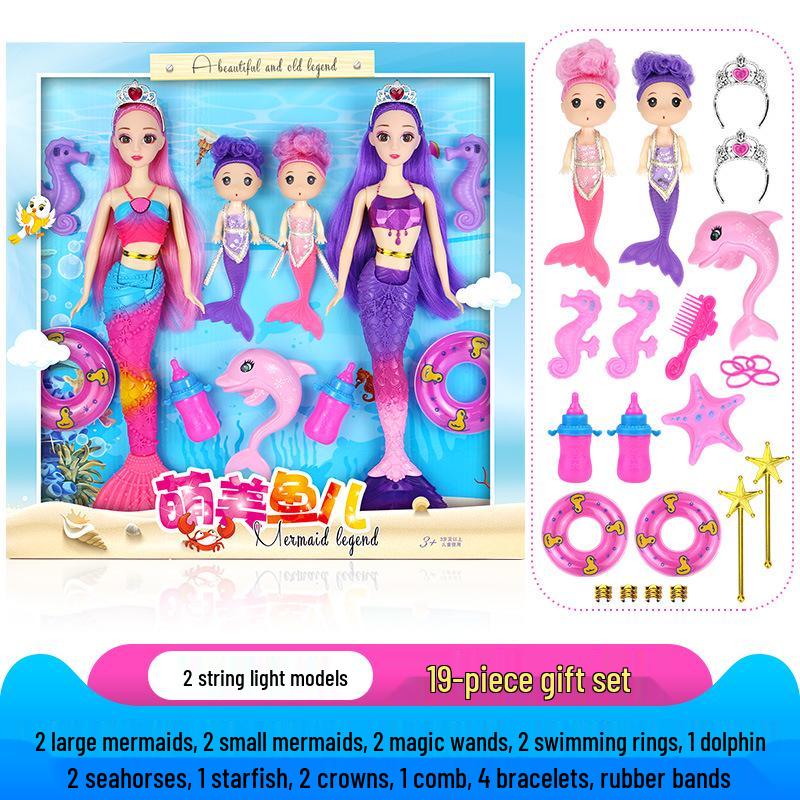 Набор кукол «Принцесса-русалка» для ролевых игр со светом и музыкой – Идеальный подарок на день рождения для девочек