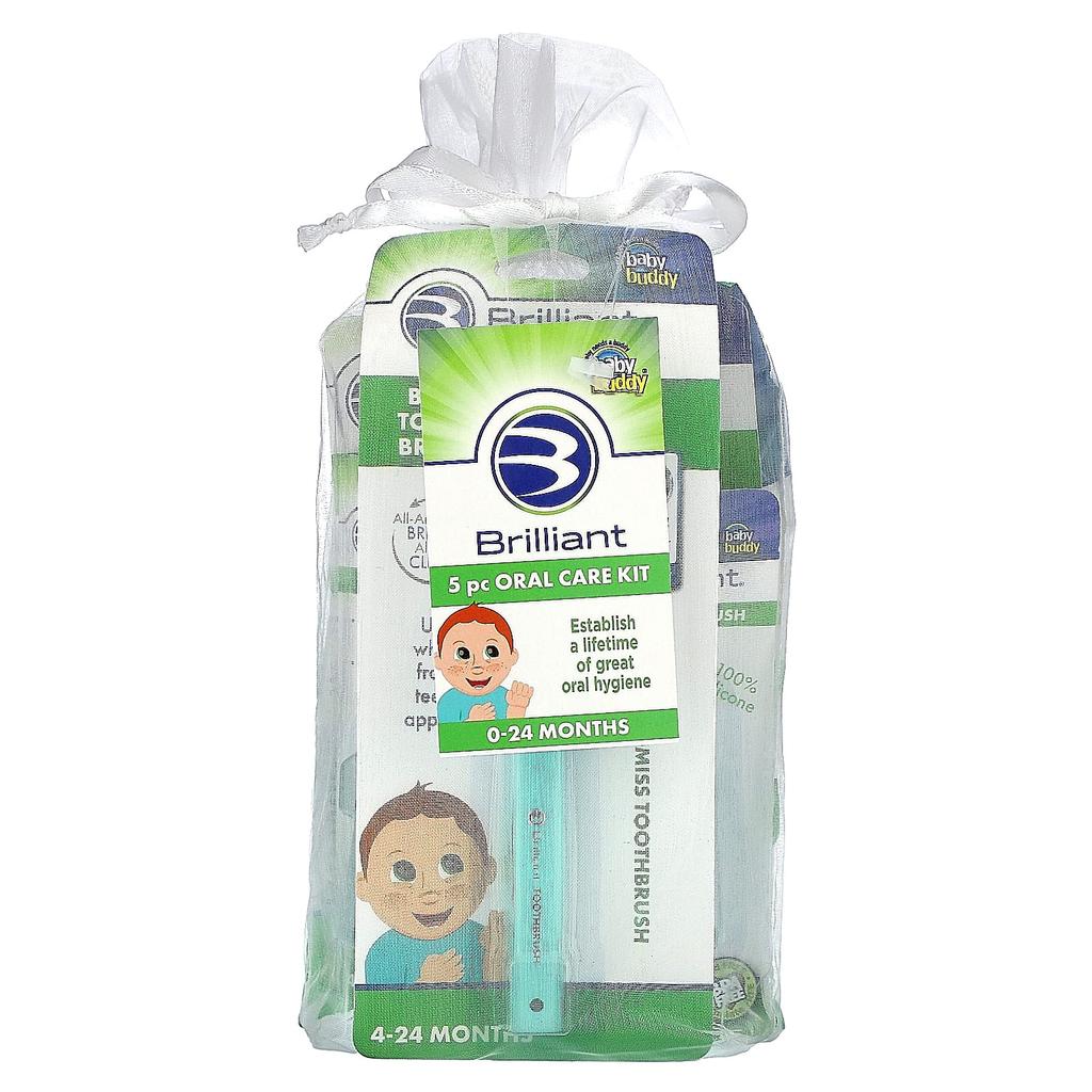Baby Buddy Brilliant, набор для ухода за полостью рта из 5 предметов, 0-24 месяца, 5 наборов