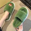 New Winter House Slippers Women EVA Anti-slip Coral Fleece Indoor Plush Slippers Women Shoes Platform Shoes Warm Slide Solid