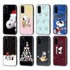 SM4 Snoopy Cartoon Black Sofe Case для iPhone 16 15 Plus 14 13 Pro 8 SE XR XS Max P30 Nova 5T Y5P Y6 Y7 Y8P Y9 Realme C30 C33 C31 VIVO Y36 V27