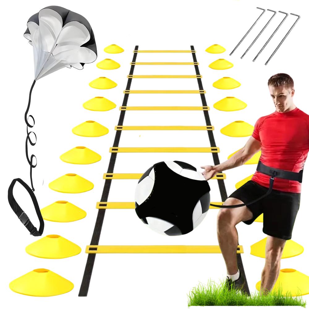 Football training set ladder trainer cones parachute set
