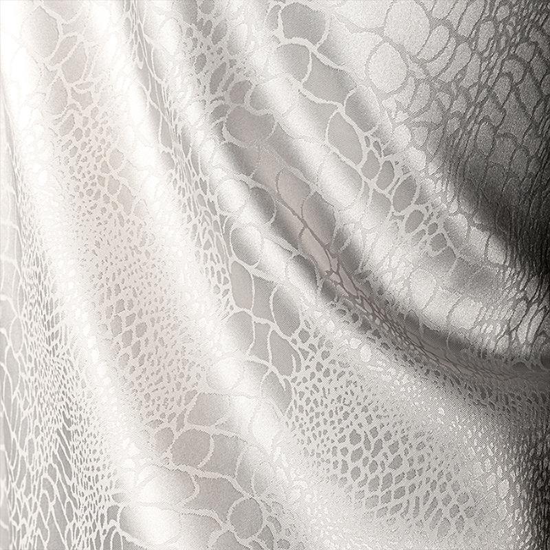 Ткань с принтом под крокодила, микрострейч, черная жаккардовая ткань на метр для платьев, одежды, шитья, однотонная, рукоделие, гладкая