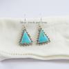 Arizona Turquoise Earrings, 925 Sterling Silver, Boho Triangle Earrings