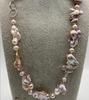 Ожерелье с розовым и фиолетовым жемчугом в стиле барокко, 23 дюйма