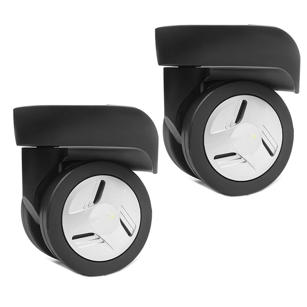 2 шт. сменные роликовые колеса для тележки, сверхпрочные роликовые колеса для багажной коробки, чемодана, поворотные на 360 градусов, бесшумные колеса