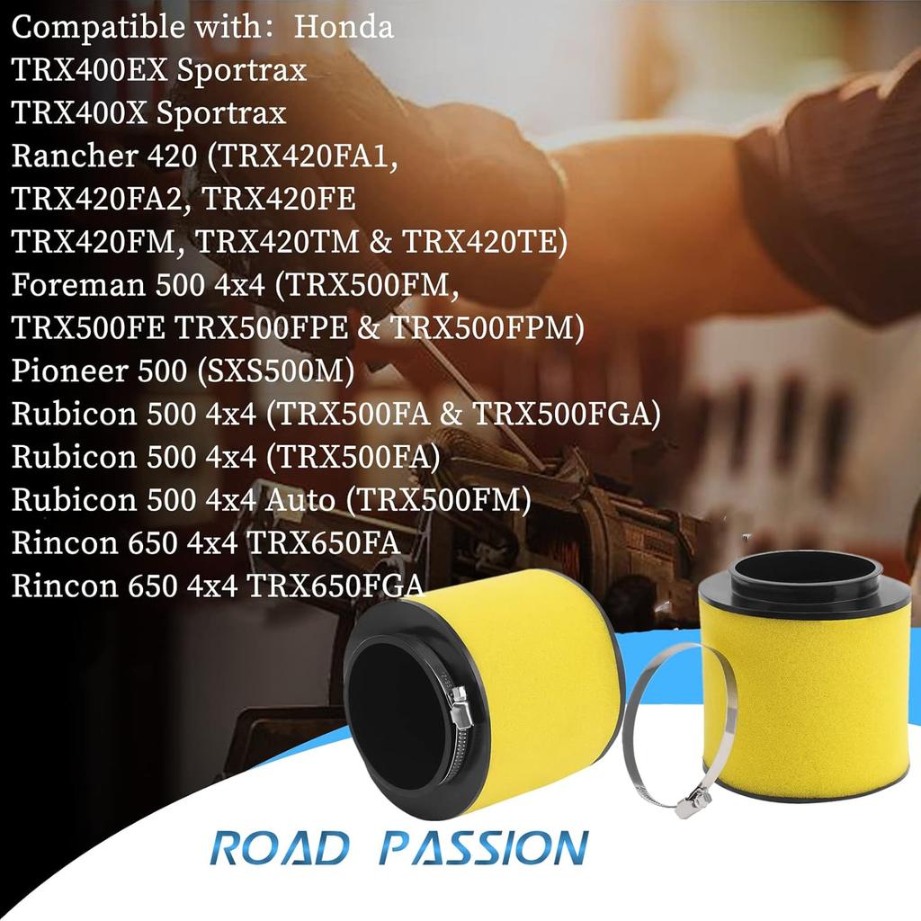 Road Passion 17254-HN1-000 Air Filters Replacement for Honda TRX400EX TRX 400 EX 1999-2001 2004 2006-2008/ TRX400EX Sportrax 400 EX 1999-2008/