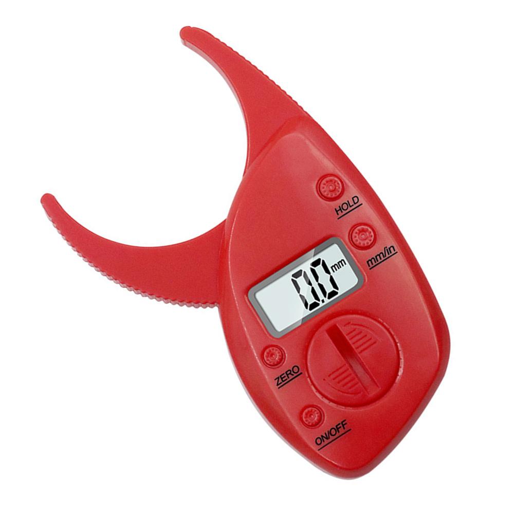 Body Caliper Clip Red Lcd Display Measuring Tool Portable Fitness Fat Analyzer For Accurate Fat Analysis Health Care