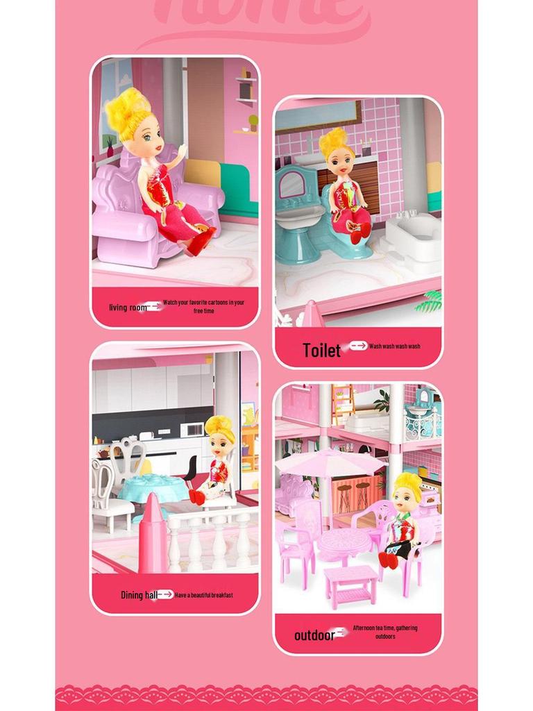 Игровой набор Кукольный домик Замок принцессы: Пазл Вилла для девочек