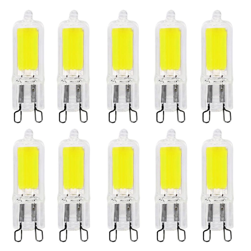 10Pcs G9 LED Bulb 220V 3W 5W COB Glass Light Chandeliers Lamp Replace 25W 45W Halogen Bulb
